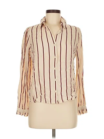 Pre-owned Levi's Long Sleeve Blouse In White