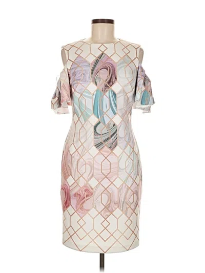 Pre-owned Ted Baker Cocktail Dress In White