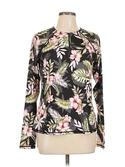 Pre-owned Hurley Long Sleeve T-shirt In Black