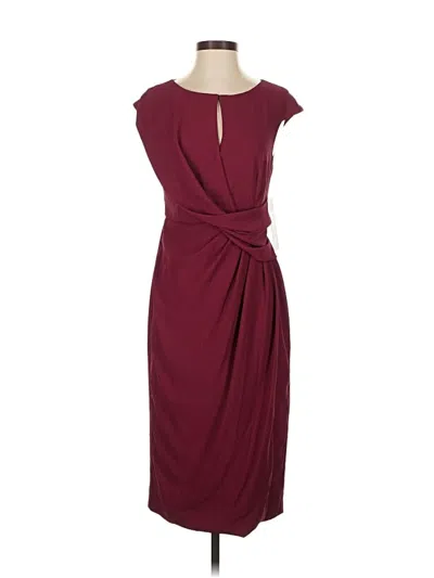 Pre-owned Theia Cocktail Dress In Burgundy