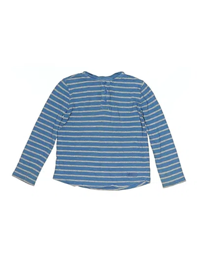 Pre-owned Gap Kids' Long Sleeve Henley Shirt In Blue