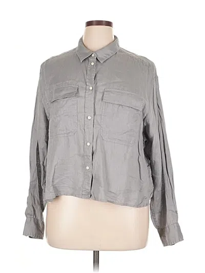 Pre-owned Gap Long Sleeve Button Down Shirt In Gray