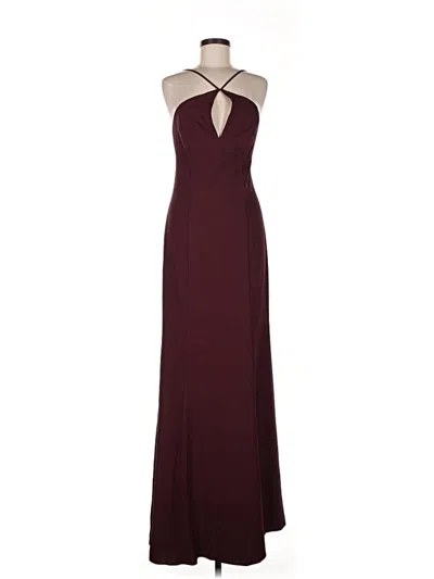 Pre-owned Amsale Cocktail Dress In Burgundy