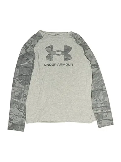 Pre-owned Under Armour Kids' Long Sleeve T-shirt In Silver