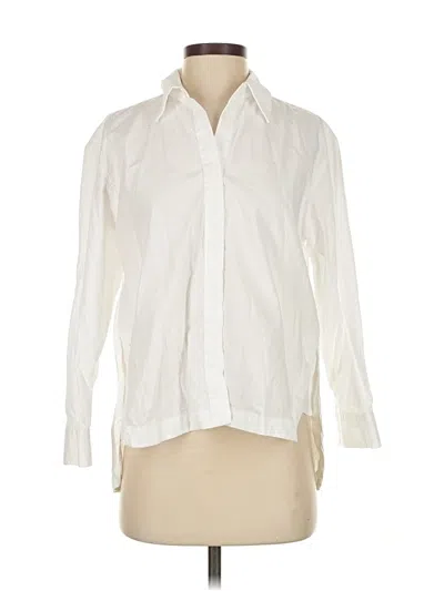 Pre-owned Banana Republic Factory Store Long Sleeve Button Down Shirt In White