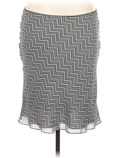 Pre-owned Inc International Concepts Silk Skirt In Gray