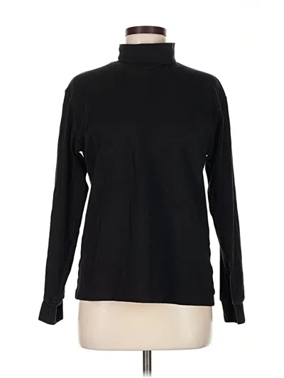 Pre-owned Uniqlo Long Sleeve Turtleneck In Black