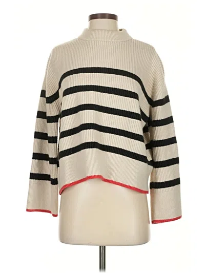 Pre-owned Zara Turtleneck Sweater In White