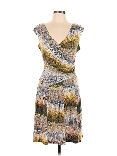 Pre-owned Nic + Zoe Cocktail Dress In Gray