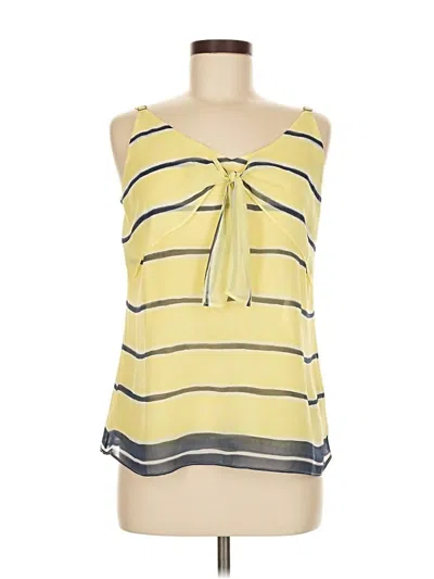 Pre-owned Cabi Tank Top Yellow Strapless Neckline Tops