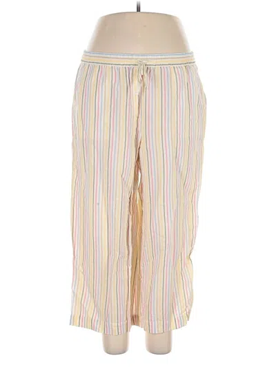 Pre-owned Talbots Linen Pants In Yellow