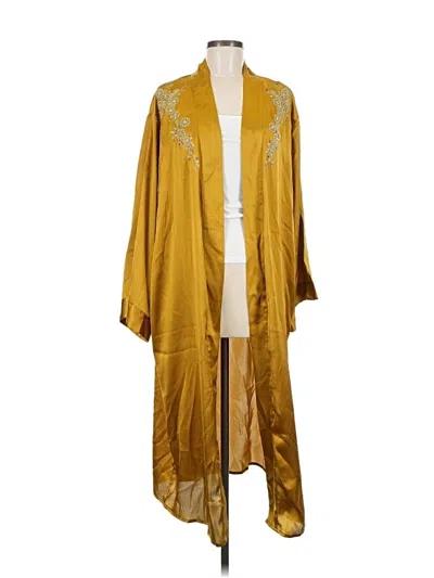 Pre-owned World Market Cardigan Sweater In Gold