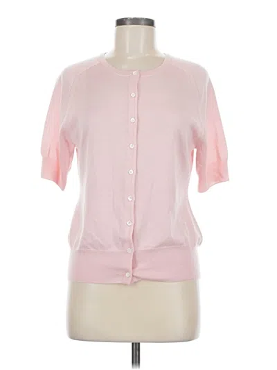 Pre-owned Talbots Cashmere Cardigan Sweater In Pink