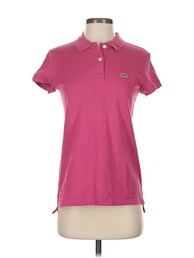 Pre-owned Lacoste Short Sleeve Polo Shirt In Pink