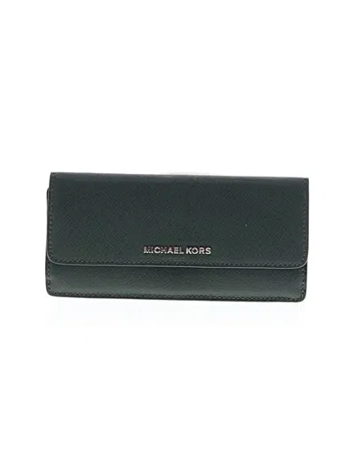 Pre-owned Michael Michael Kors Leather Wallet In Green