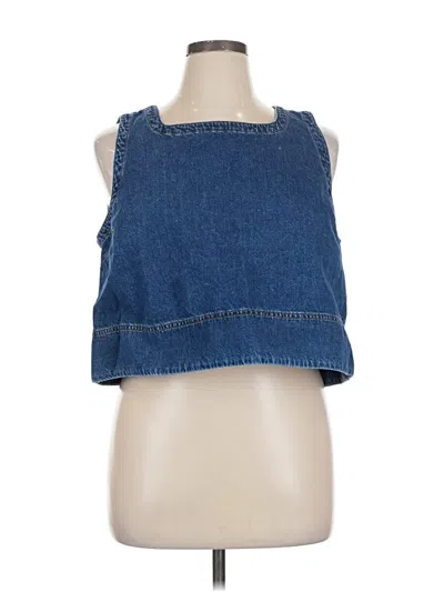 Pre-owned Aligne Sleeveless Blouse In Blue