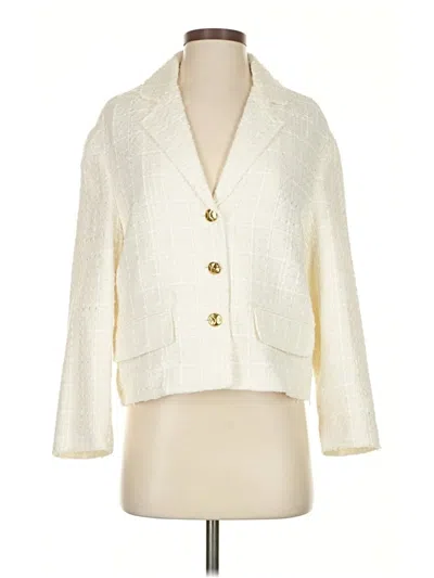 Pre-owned Zara Blazer Jacket In White