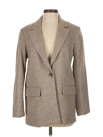 Zara Blazer Jacket In Brown