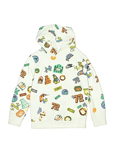 Pre-owned Nike Kids' Zip Up Hoodie In White