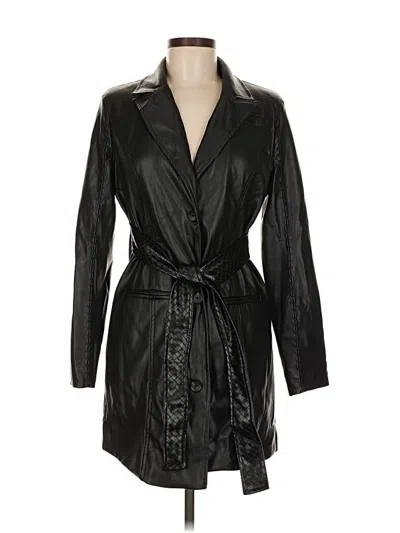 Pre-owned Manière De Voir Trenchcoat In Black