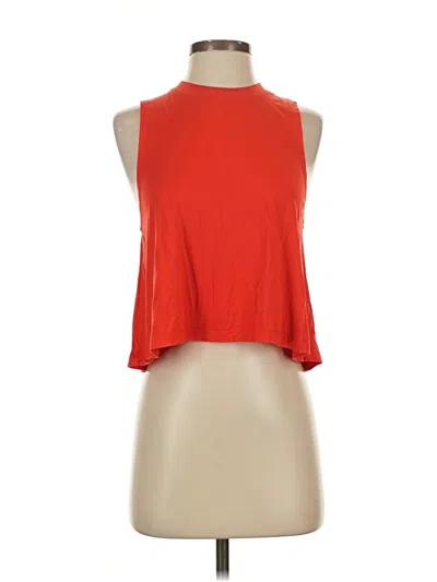 Pre-owned Carbon38 Tank Top Red Halter Neckline Tops