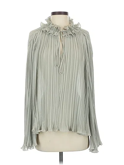 Pre-owned Rebecca Taylor Long Sleeve Blouse In Gray