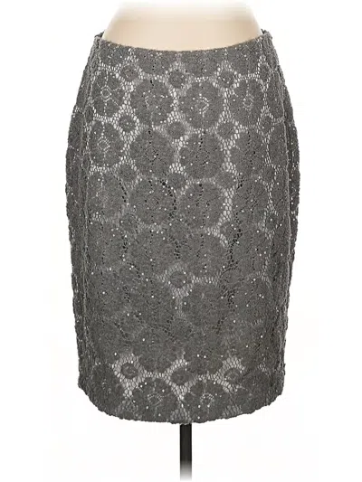 Pre-owned Ann Taylor Formal Skirt In Gray