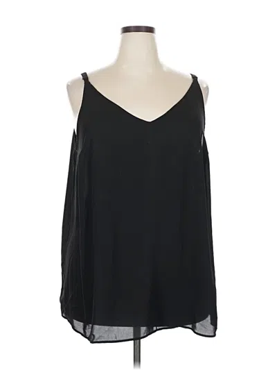 Pre-owned Torrid Tank Top Black Cold Shoulder Neckline Tops