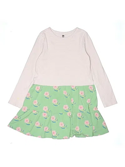 Pre-owned Tea Kids' Dress In White