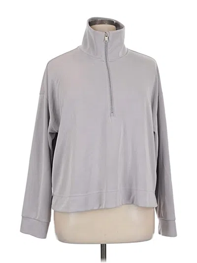 Pre-owned Athleta Fleece Jacket In Gray