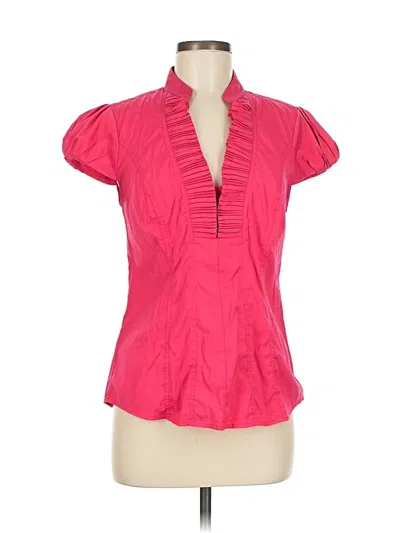 Pre-owned Express Design Studio Short Sleeve Blouse In Pink