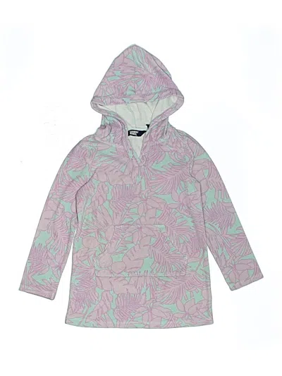 Pre-owned Lands' End Kids'  Pullover Hoodie In Pink
