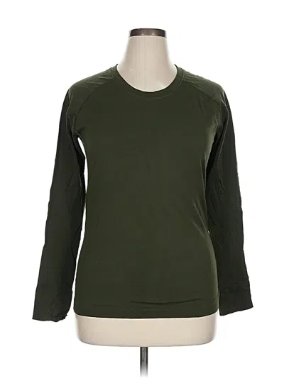 Pre-owned Athleta Long Sleeve T-shirt In Green