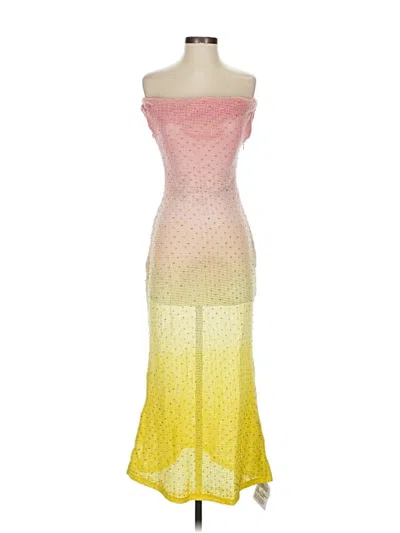 Pre-owned Asos Design Cocktail Dress In Yellow