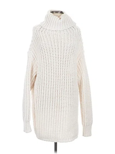 Pre-owned Zara Turtleneck Sweater In White