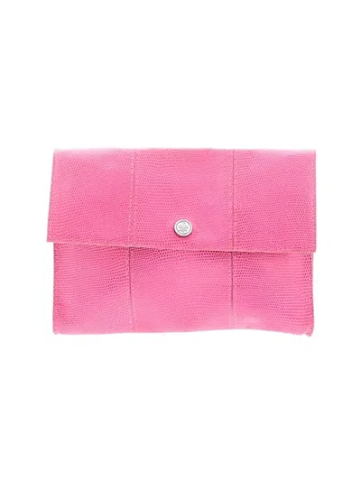 Pre-owned Club Monaco Leather Clutch In Pink