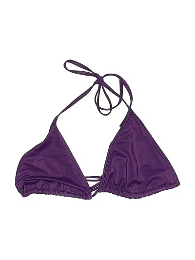 Pre-owned Victoria's Secret Swimsuit Top Purple Solid Pattern Swimwear