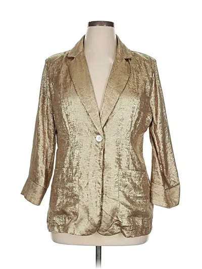 Pre-owned Unbranded Blazer Jacket In Gold