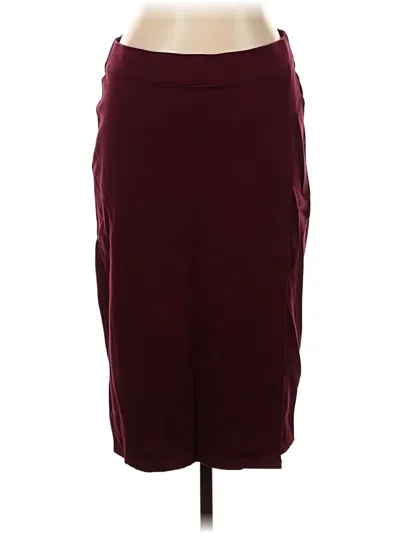 Pre-owned Liz Claiborne Casual Skirt In Burgundy