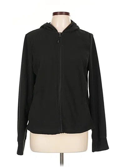 Pre-owned Danskin Now Zip Up Hoodie In Black