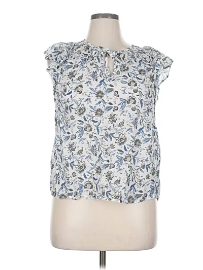 Pre-owned Lucky Brand Sleeveless Blouse In Blue