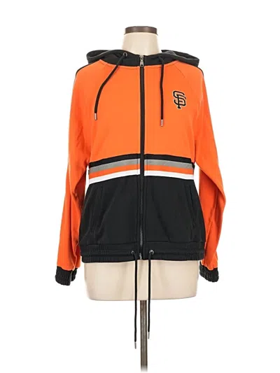 Pre-owned Wear By Erin Andrews Zip Up Hoodie In Orange
