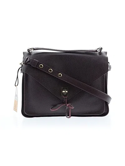 Pre-owned Rebecca Minkoff Leather Satchel In Burgundy