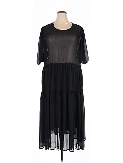 Pre-owned Never Fully Dressed Casual Dress In Black