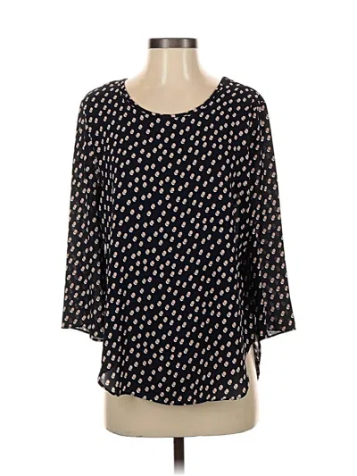Pre-owned Ann Taylor 3/4 Sleeve Blouse In Black