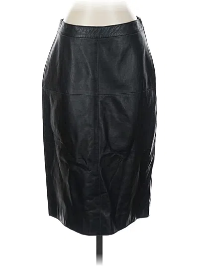 Pre-owned Isaac Mizrahi For Target Leather Skirt In Black