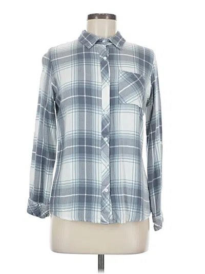 Pre-owned Thread & Supply Long Sleeve Button Down Shirt In Blue