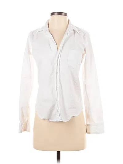 Pre-owned Frank & Eileen Long Sleeve Blouse In White