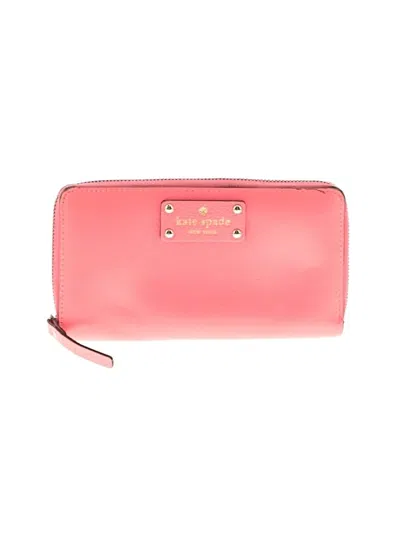 Pre-owned Kate Spade New York Leather Wallet In Pink