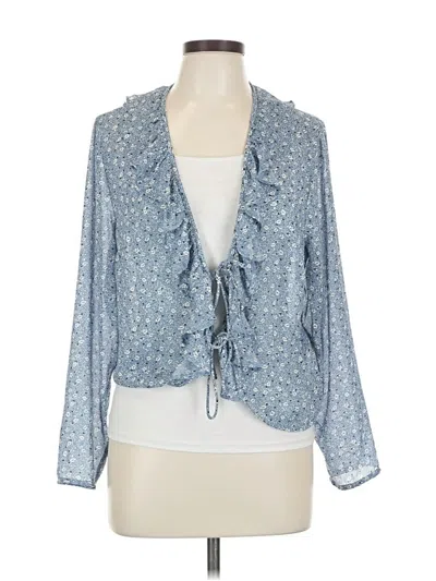 Pre-owned Abercrombie & Fitch Long Sleeve Blouse In Gray